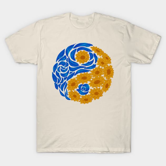 Van Gogh Ying Yang T-Shirt by krls